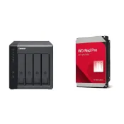 (店+)【QNAP 威聯通】〈自MO價〉TR-004 NAS 磁碟陣列外接盒+WD 紅標 Pro 8TB NAS硬碟(X2)