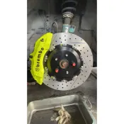 Alcon ap Brembo 18z 加大碟BELfE高碳鋼碟盤 330 350 380 卡鉗 金屬油管