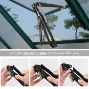 黑色HX-T319 太陽能熱敏溫度控制器 雙彈簧溫室自動開窗器
