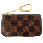 【Louis Vuitton 路易威登】Damier 棋盤格紋鑰匙零錢包(N62658/咖啡色)