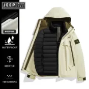 JEEP SPIRIT 1941 ESTD 男士冬季羽絨內背心連帽衫