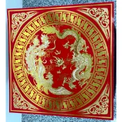 輕鋼架天花板矽酸鈣板/石膏板燙金款龍鳳板 防火 防潮 適用神明廳