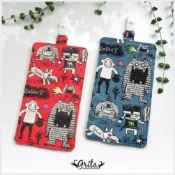♥grita’s handmade♥純棉手作手帕／幼兒園手帕／11*20長手帕／兒童擦嘴巾-桃太郎（4色）