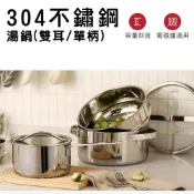 (店+)304不鏽鋼MORIA美型雙耳/單柄 湯鍋 18CM/22CM/24CM｜ARPHEE｜ 燉鍋/火鍋｜三層鋼快速導