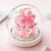 臺南現貨~告白氣球永生花玻璃燈罩 永生玫瑰花 乾燥花生日禮物 情人節禮物 結婚賀禮 告白禮 滿月禮 週歲禮