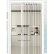 (店+)【林深家具】拉門/隔間拉門/折疊拉門/浴室門/廁所門/廚房門/推拉門/折疊門/隔間門/浴室拉門 鋁合金折疊推拉門亞克力透明水晶板浴室廚房臥室空調隱形隔斷