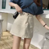 🐱免運夏季🐱 高腰 牛仔裙 三色可選 A字裙 包臀短裙 純色 短裙 休閒裙 下裝 百搭 簡約 日常 經典款 女裝 A2K