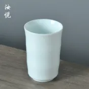 協貿國際日用品生活1館 景德鎮陶瓷茶杯青瓷杯子辦公室喝水杯簡約竹節杯辦公杯家用品茗杯