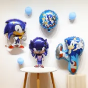 18吋 Sonik Sonic 索尼克 男孩氣球婚禮氣球兒童生日裝飾鋁箔派對用品節日派對需要裝飾週年派對用品活動 DIY