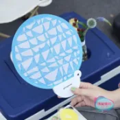 熊熊客製 摺疊圓扇 訂製飛盤logo 可愛卡通 網紅應援團扇 便攜迷你 廣告宣傳 客製化禮品 企業贈品 促銷小物 扇子訂