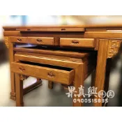 《大溪神桌 果真興佛具》  5尺1寬  4尺2高 黃金柚木明式吉祥 佛像訂做 佛桌佛聯 神衣神帽 宮廟百貨 實木家具