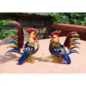 琉璃藝品 玻璃藝品 起家雞 帶路雞 日本雞 公母雞  玻璃公雞 玻璃母雞 彩色雞 入新居擺飾 新人結婚帶路雞