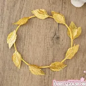 【熱銷】金葉子頭冠 羅馬桂冠頭環 舞蹈用品 手舞足蹈 金 頭冠 頭環 裝飾 表演 舞台 配件 金色 葉子 頭飾