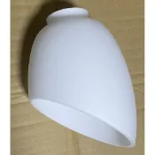 台灣製造的玻璃.燈具玻璃燈罩/吊扇燈玻璃燈罩一個（牛角白玉斜玻／斜口玻璃燈罩）