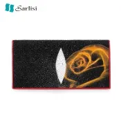 【Sarlisi】真皮包包 珍珠魚皮夾長夾對折西裝夾長款錢包