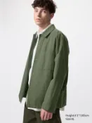 【UNIQLO】男裝/男女適穿​ 棉麻襯衫式外套(長袖) 482443