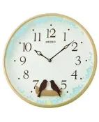 嚴選時計屋【SEIKO】日本 精工 SEIKO 鳥語花香 掛鐘 時鐘 QXC237 QXC237Z 白色