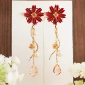 Pinkoi 代購 - 波斯菊耳環 ~四季彩~（細工花*接單製作）