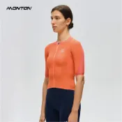 MONTON 25.行者橘色女短車衣 自行車車衣 涼感車衣 透氣車衣