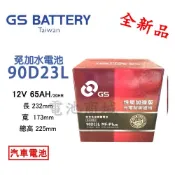 《電池商城》全新  GS 統力 免加水 90D23L 汽車電池 (55D23L 75D23L加強)