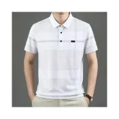 (店+)polo衫男冰絲涼感衣透氣polo衫短袖上衣男士速乾工作衫翻領上衣商務休閒上衣中年爸爸吸濕排汗男裝運動寬鬆彈力短袖口袋男