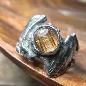 紅銅鈦銀戒指
