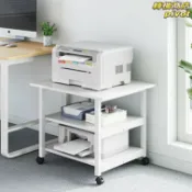 轉機商店 【多層收納】列印機置物架 落地收納架 辦公室收納架 靠牆書架 儲物架 複印機架子 文件收納 鐵製穩固 開放式設計 多功能置物