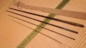 日本製收藏品紀州へら竹竿 竿師手做12尺並繼和竿土鯽日鯽釣蝦枯法師朱紋峰GAMAKATSU