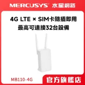 Mercusys水星網路 MB110-4G 4G分享器 300Mbps wifi分享器 4G LTE 路由器 隨插即用