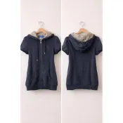 Burberry Blue Label 的女性短袖連帽外套