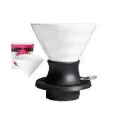【HARIO】SWITCH 磁石浸漬式02濾杯-200ml 白色（有田燒）(咖啡濾杯/V型濾杯/V60/聰明濾杯/陶瓷濾杯)