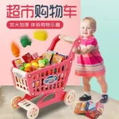 玩具 兒童大號購物車玩具女孩過家家超市大容量水果拼裝手推車玩具批發