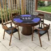 【免運】德州撲克桌高檔五邊桌六邊桌摜蛋桌夠級桌圓形牌桌保皇桌鬥地主桌