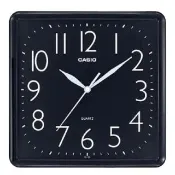 【CASIO 卡西歐】清晰大數字顯示典藏方形計時掛鐘-黑(IQ-06-1)