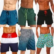 【SeasonsBikini】男款綁帶泳褲沙灘褲 -泳褲組合-大尺碼(男泳褲沙灘褲衝浪褲休閒褲)