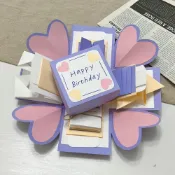 (店+)【預購】客製化爆炸盒機關卡片｜愛心款｜禮物盒手工卡片手作週年紀念日情人節情侶禮物母親節似顏繪聖誕節生日感謝畢業禮物萬用卡