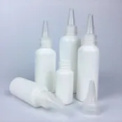 #PE白色塑膠瓶 分裝瓶 醬料瓶 顏料瓶 分裝罐 尖嘴瓶 擠壓瓶 塑料瓶 塑膠瓶 量杯 尖嘴頭 試用瓶