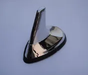 SAAB 樣式鯊魚鰭天線電鍍銀塑膠Ford Fiesta Focus 4D 5D EcoSport Kuga