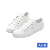 Keds JUMP KICK 奢華風皮革綁帶休閒小白鞋 9203W123119【Findnew】