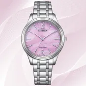 CITIZEN星辰 LADY S系列 光動能 簡約時尚腕錶 錶 手錶 送禮 34mm / EM0411-71X