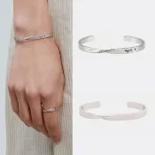 【agnes b.】bijoux 情侶白鋼手環(男/女款)