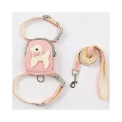 (店+)新品 寵物自背包牽引繩 戶外小型犬貓咪遛狗繩 狗狗胸背帶現貨廠家批發