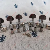 廠商 特惠⚡Grover雙邊優質電吉他木吉他琴頭 鈕卷弦器 弦鈕90度直角全套旋鈕銀 木吉他琴頭 電吉他琴頭 樂器零件