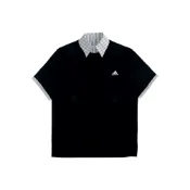 (店+)【adidas 愛迪達】adidas MUST HAVES 夏風簡約清新條紋假兩件拼接百搭日常圓領T恤 男女同款