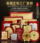 協貿國際日用品生活12館 金箔獎牌定制制作銅牌代理授權牌訂制榮譽實木質木托牌匾定做獎牌