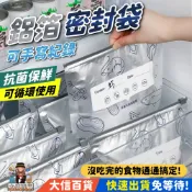 冰箱不再亂！鋁箔保鮮袋 10入組 食物分裝密封袋 阻隔異味延長保鮮 三角立袋設計 冷凍蔬菜肉類專用 | 現貨速發