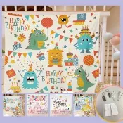 【WIDE VIEW】150x130cm韓風Ins生日背景裝飾掛布(附安裝包 生日掛布 生日背景布 生日布景 生日佈置/TP-SR)