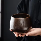 茶洗 水盂 筆洗 茶洗缸 洗茶碗 陶瓷茶洗茶渣缸茶葉廢水缸大號水洗水盅水盂洗茶具盆茶鉢建水配件