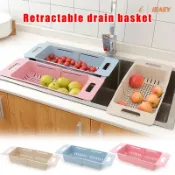 1 Pcs Collapsible Over The Sink Colander Dish Fruit Vegetabl