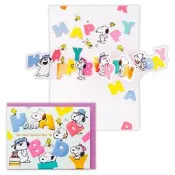 【莫莫日貨】日本進口 正版 hallmark 史努比 Snoopy 燙金立體 生日卡片 生日卡 卡片 84600